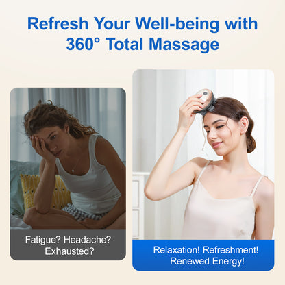 Hair Relaxation Tool 3D Massage Comb Smart Scalp Massager Relieves Fatigue Essential For Home And Office Rechargeable Massager - DropOnline.co