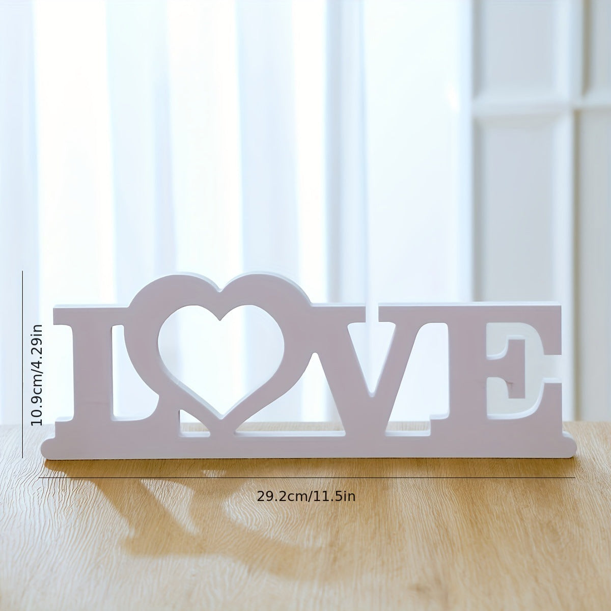 Premium HOME LOVE Letter Art Decoration - White Wooden Home Ornaments