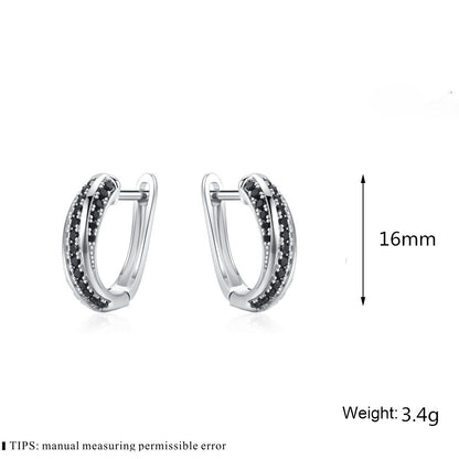 Copper Inlaid Zircon Women's Earrings Popular - DropOnline.co