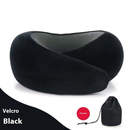Soft Memory Foam Travel Neck Pillow U Shape Adjustable Support Comfortably Sleeping On Plane Car Office Noon Break - DropOnline.co