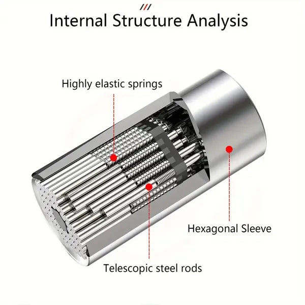 Universal Socket Wrench Self-adjusting Socket Suitable For Standard Ratchet Wrench Electric Drill Adapter 1pc 11.6-inch Flexible Drill Bit Extension Shaft With Drill Bit Set, Complete Set Of Screw Hea