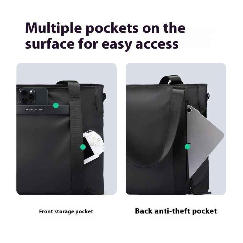 Men's Large Capacity Layered Shoulder Messenger Bag