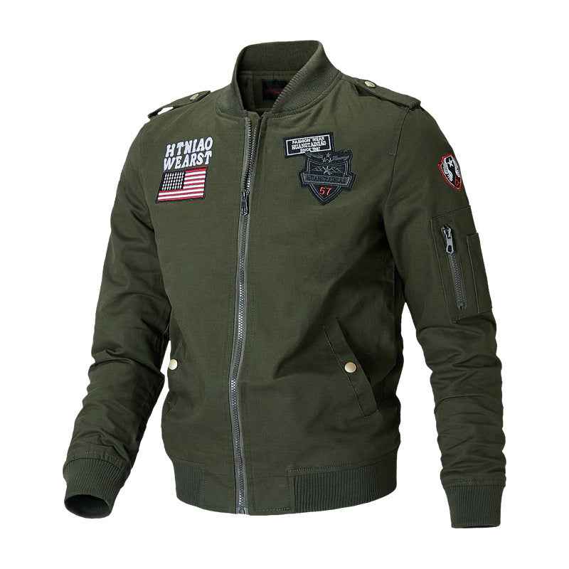 Men's Flight Jacket - Classic Baseball Bomber Varsity Uniform