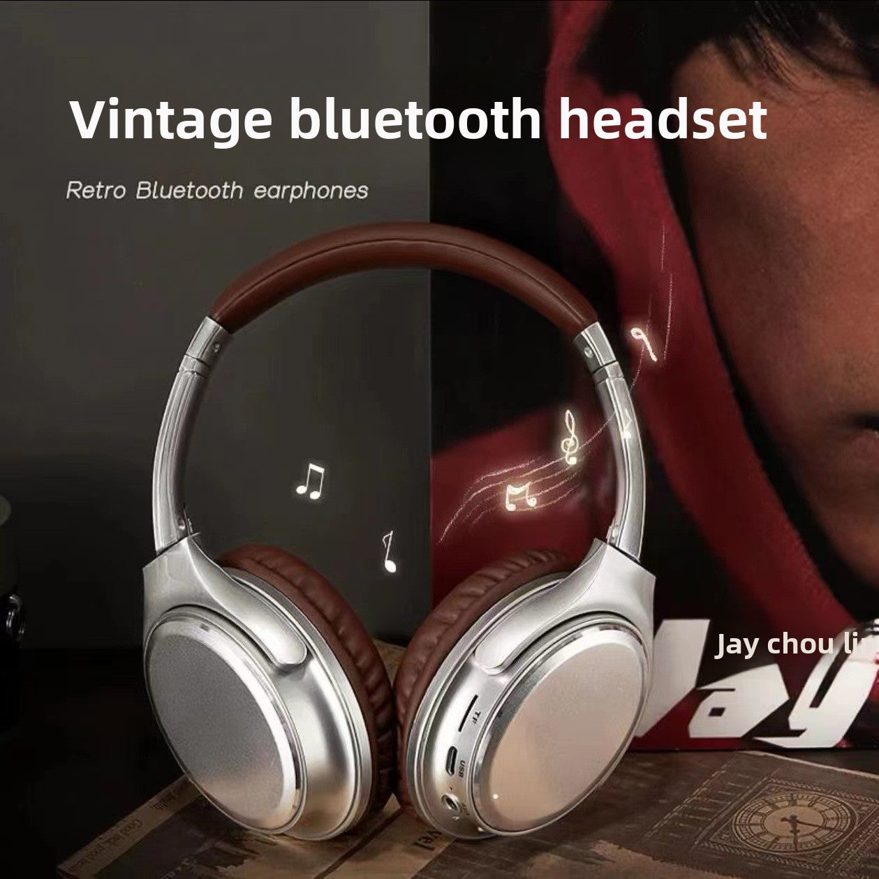 Vintage Style Bluetooth Headphones - Retro Wireless Over-Ear