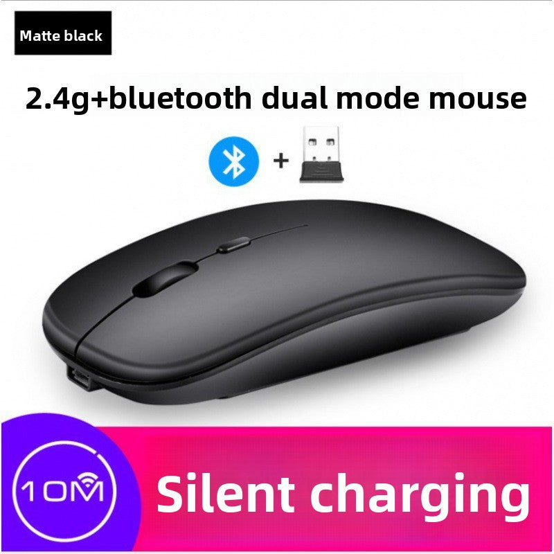 Bluetooth Dual-Mode Wireless Mouse - 2.4G + Bluetooth Rechargeable Silent Mouse