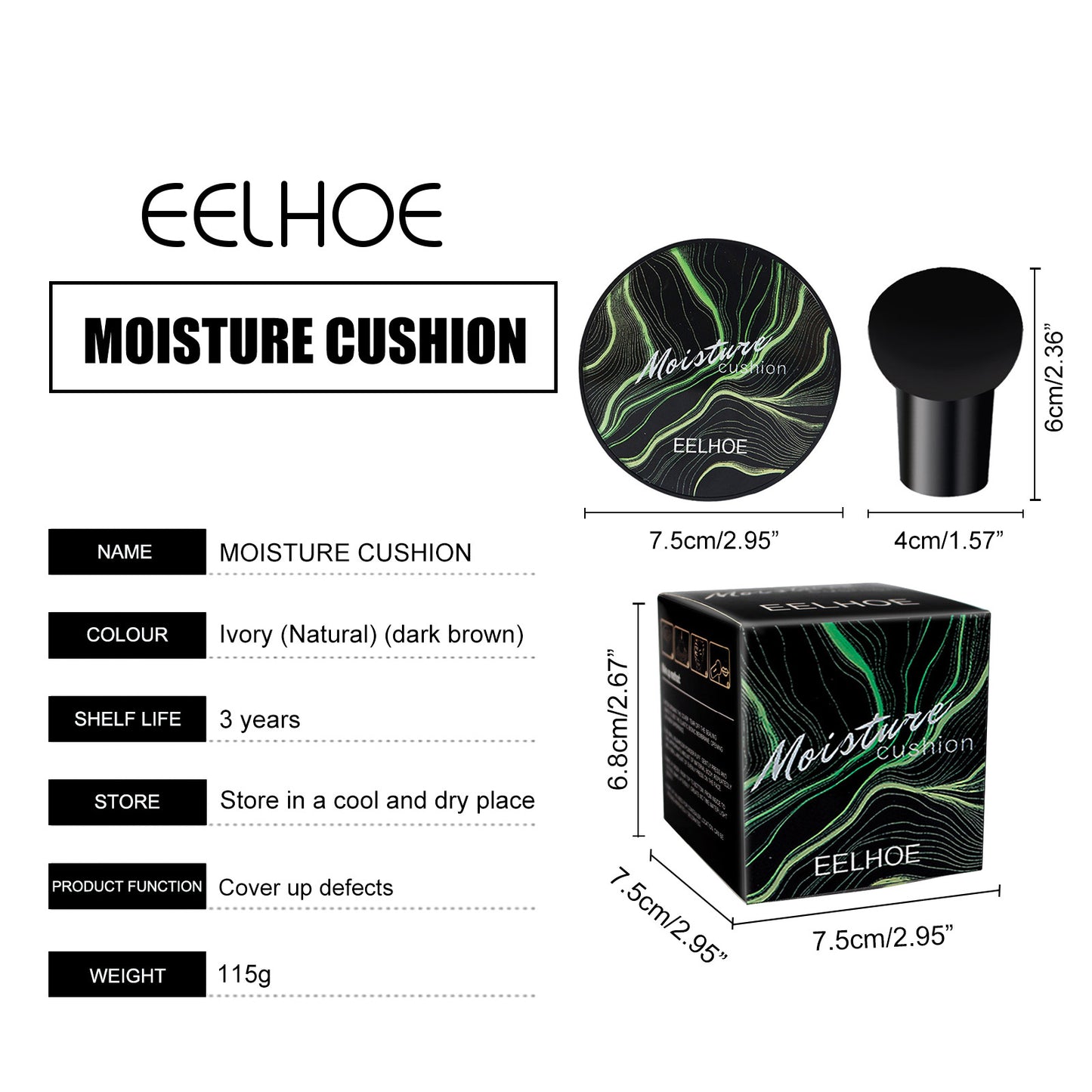 Mushroom Head Air Cushion Natural BB Cream Covers Facial Blemishes And Brightens Natural Nude Makeup Foundation Cream