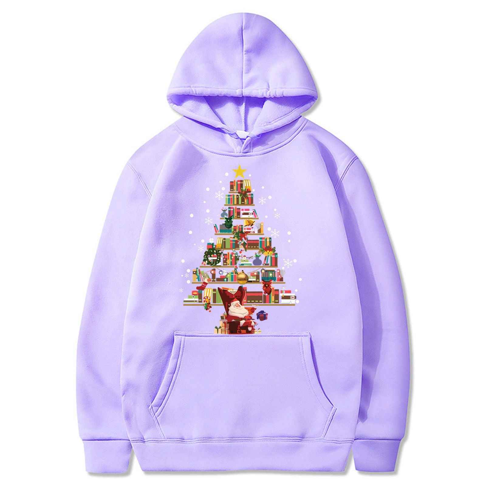 Printed Pocket Hooded Long Sleeve Sweatshirt For Men And Women