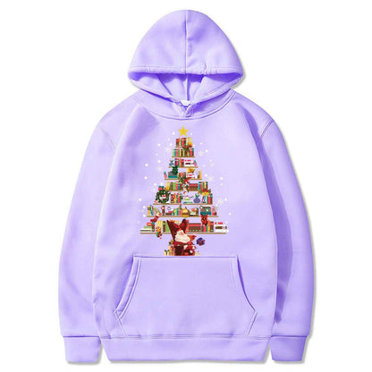 Printed Pocket Hooded Long Sleeve Sweatshirt For Men And Women