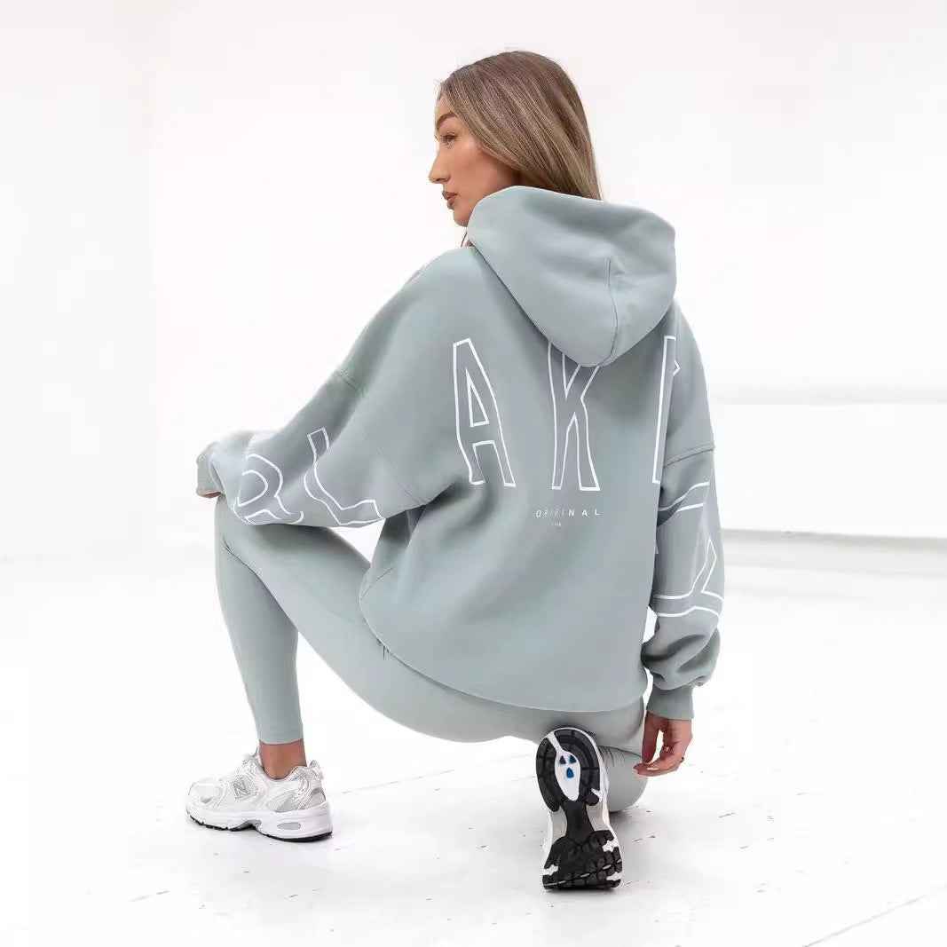 Thickened All-matching Long Sleeve Loose Hooded Hip-hop Pullover