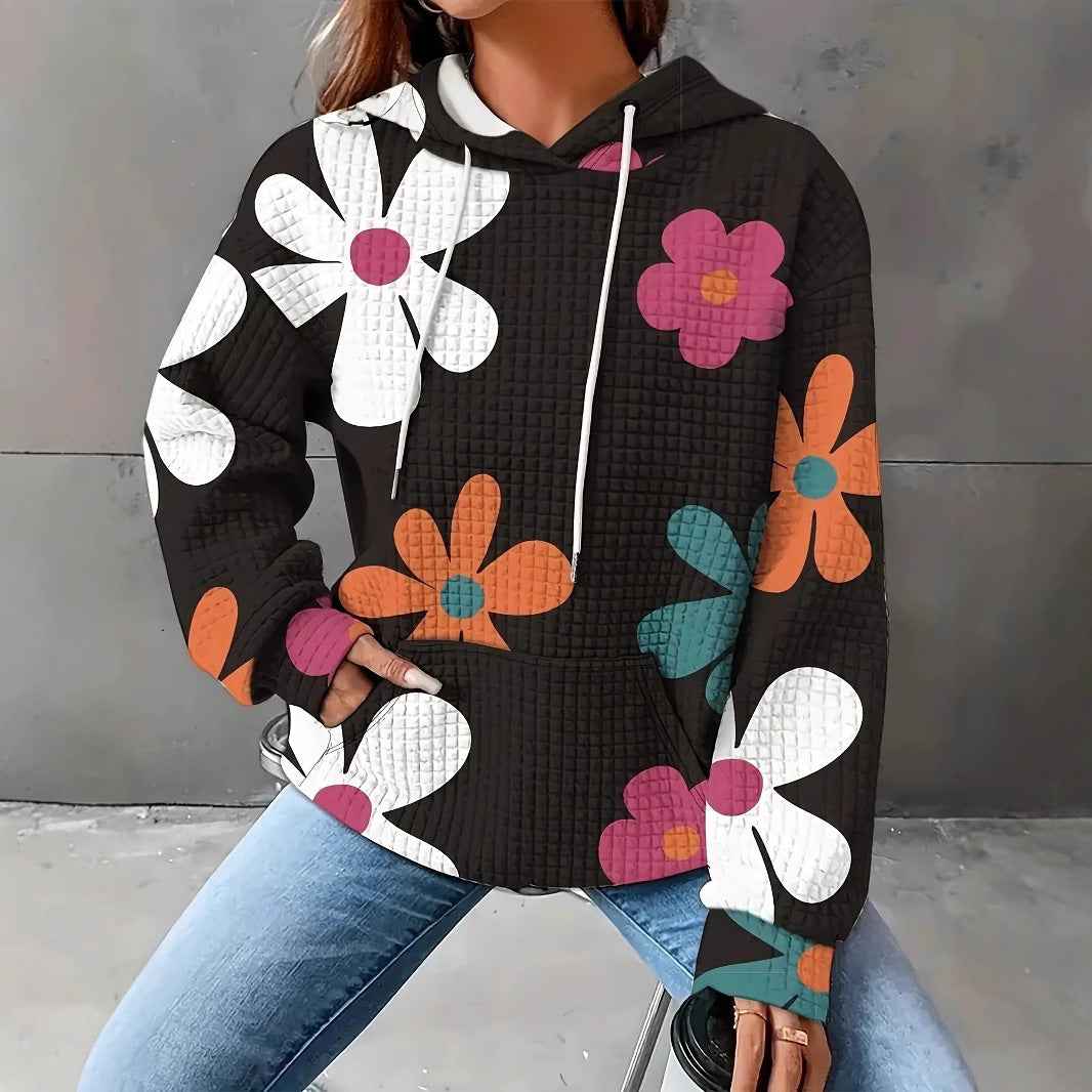 Hooded Sweatshirt Digital Printing Casual Women's Hooded Sweatshirt