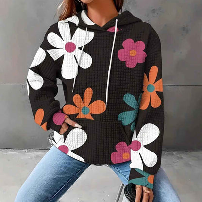 Hooded Sweatshirt Digital Printing Casual Women's Hooded Sweatshirt