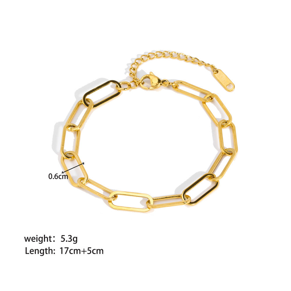 Women's Stainless Steel Bracelet - Elegant Ornament Design
