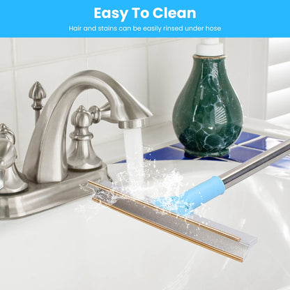 1Pc Pet Hair Removal Rake With 54.33in Adjustable Telescopic Rod Multi-Fabric Dog Cat Hair Scraper Lint Shaver For Carpet Rug Clothes Couch - DropOnline.co