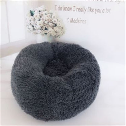 Round Long Hairy Autumn And Winter Nest Pad Cat Mattress - DropOnline.co