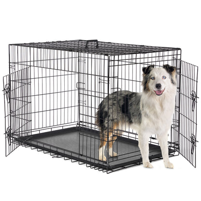 A Dog Cage With Two Doors - DropOnline.co