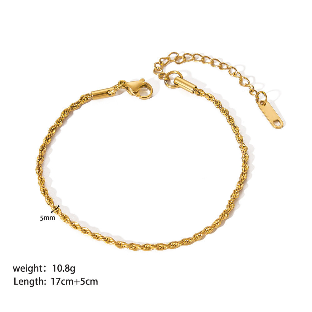 Women's Stainless Steel Bracelet - Elegant Ornament Design