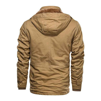 Fashionable Extra-thick Fleece-lined Men's Work Jacket