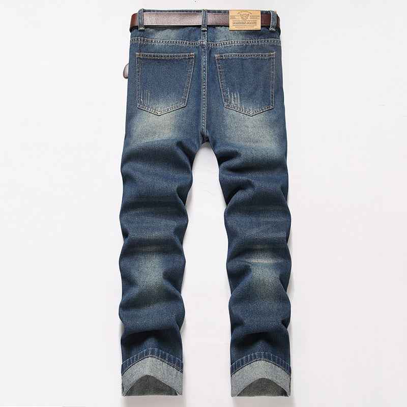 Men's Straight Wrinkle-resistant Loose Casual Jeans