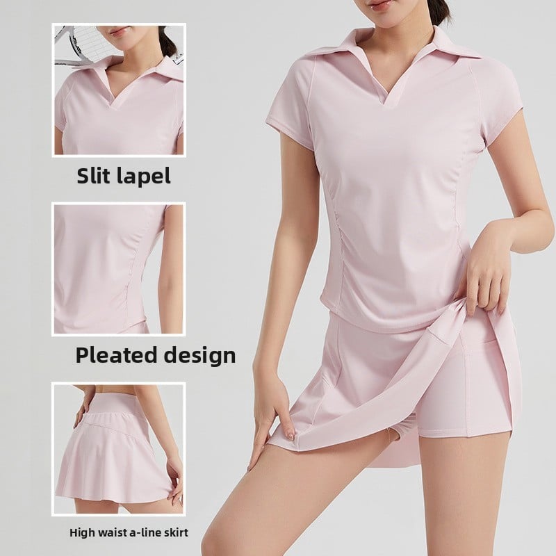Women's Lightweight Yoga Tennis Skirt - Breathable Sports Suit