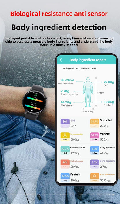 1.41-inch Health Smartwatch Fitness Tracker And Heart Rate-blood Oxygen-blood Pressure-sleep Monitor - DropOnline.co