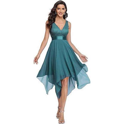Women's Lace Chiffon Cocktail Ball Gown
