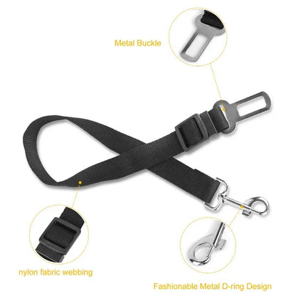 2Pcs Pet Dog Seat Belt Leash Adjustable Pet Dog Cat Safety Leads Harness - DropOnline.co