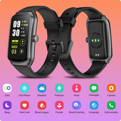 AMOLED Unisex Fitness Tracking Smartwatch With Heart Rate, Blood Oxygen And Sleep Monitoring, Waterproof Function, Pedometer, Swimming Health Activity Tracking - DropOnline.co