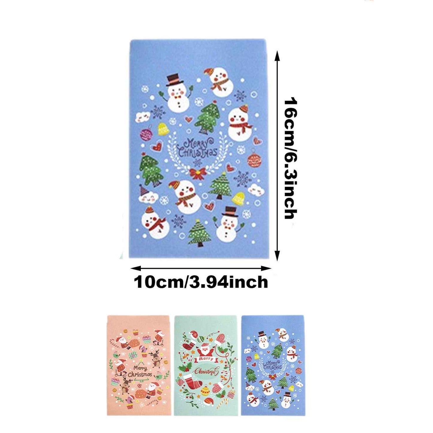 48 Pack Christmas Advent Calendar Bags Kit - Envelope Shape with Numbers Stickers - DropOnline.co