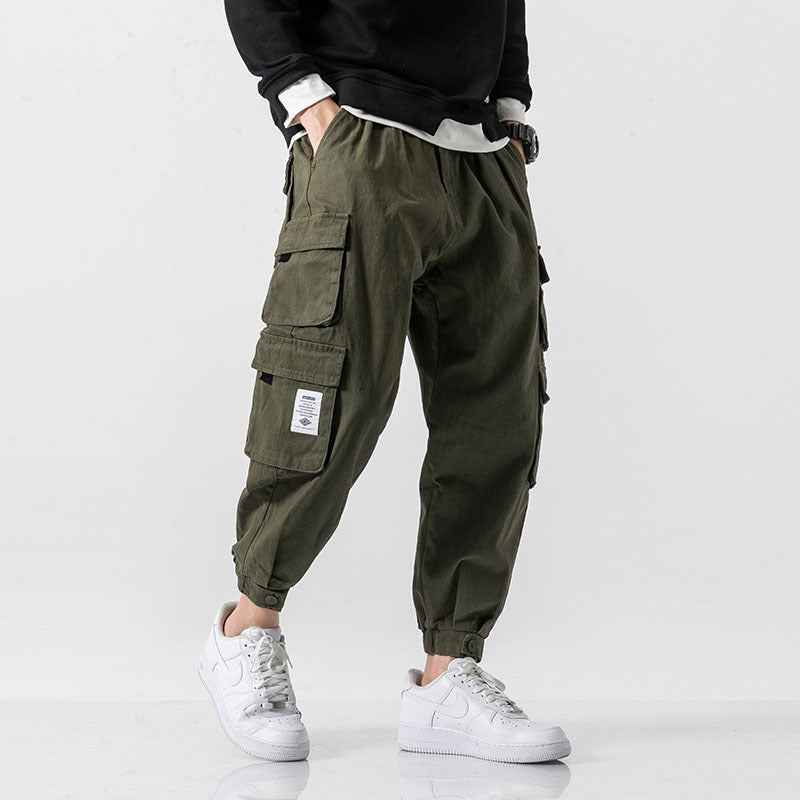 Workwear Men's Japanese Casual Tapered Military Pants