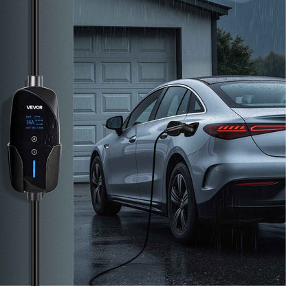 Level 1&2 EV Charger Portable Charger 16A Adjustable Current 120V 240V With LCD