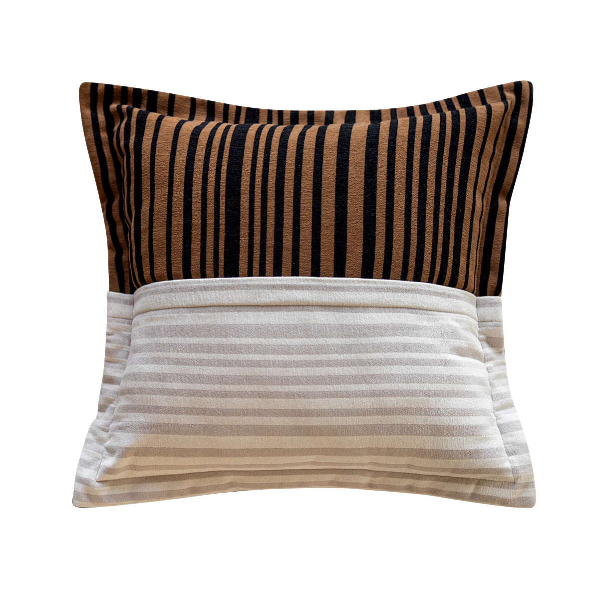 Leather Braid Decorative Pillow - Artisan Crafted Accent Cushion