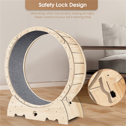 Cat Exercise Wheel For Indoor Cats, Running Wheel With Carpeted Runway - DropOnline.co