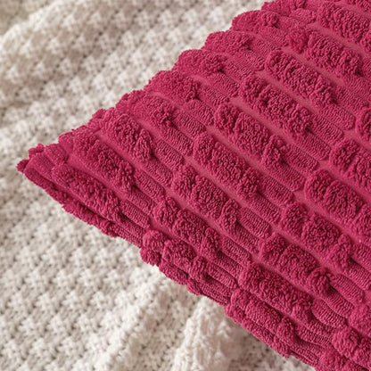 18"x18" tufted dot corduroy throw pillow 16 colors soft 3d dotted texture  450g insert included