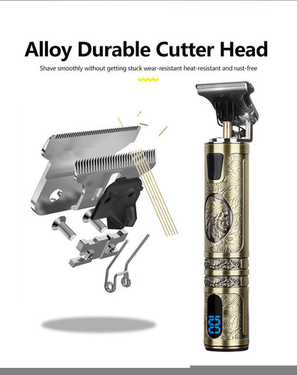 Beard Trimmer Hair Clippers Cordless Hair Cutting Kit Barber Shaving Machine For Men USB Rechargeable - DropOnline.co