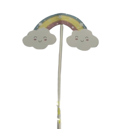 Cartoon Unicorn Cake Insertion Children's Decoration Birthday Theme Cake Card Insertion Party Supplies Rainbow Cake Flag Insertion