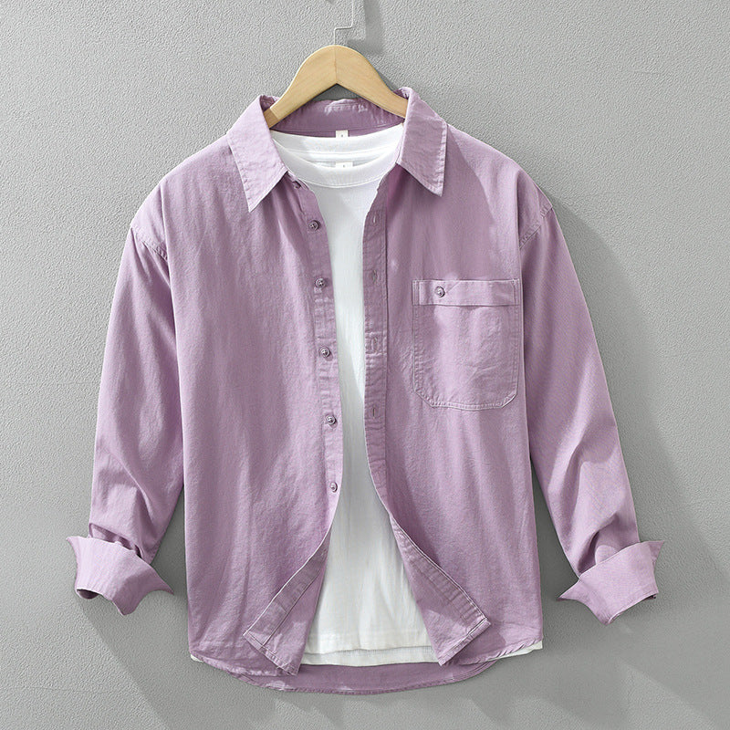 Men's Casual Long Sleeve Shirt - Comfortable Button-Down for Everyday Wear