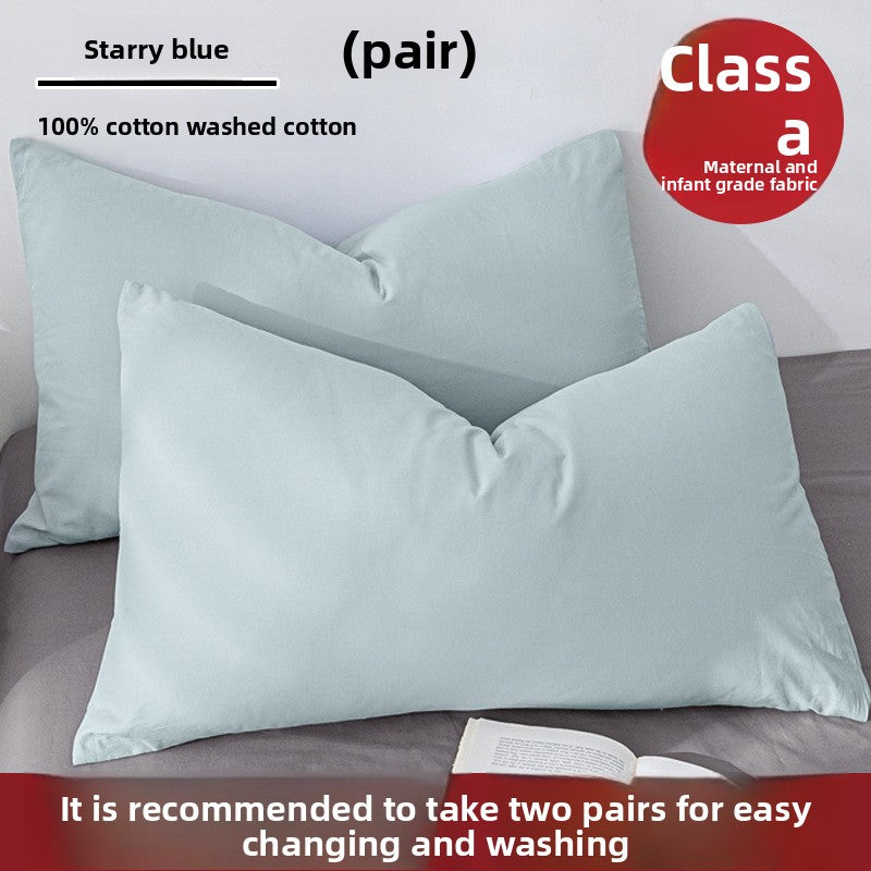 Pure Cotton Pillowcase - Premium Natural Fiber Pillow Cover