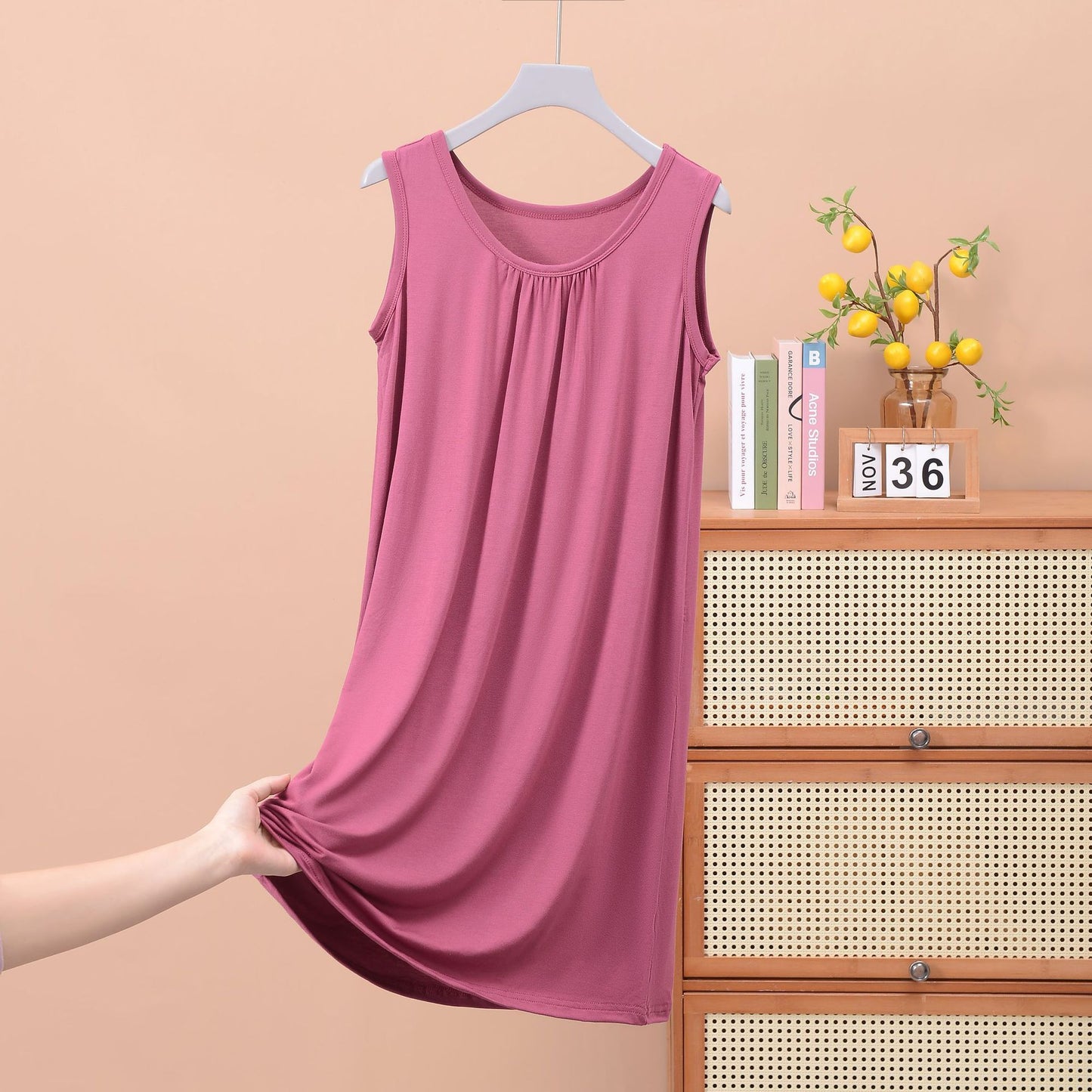 Plus Size Round Neck Ruffled Sleeveless Maxi Dress - Comfortable Casual Style