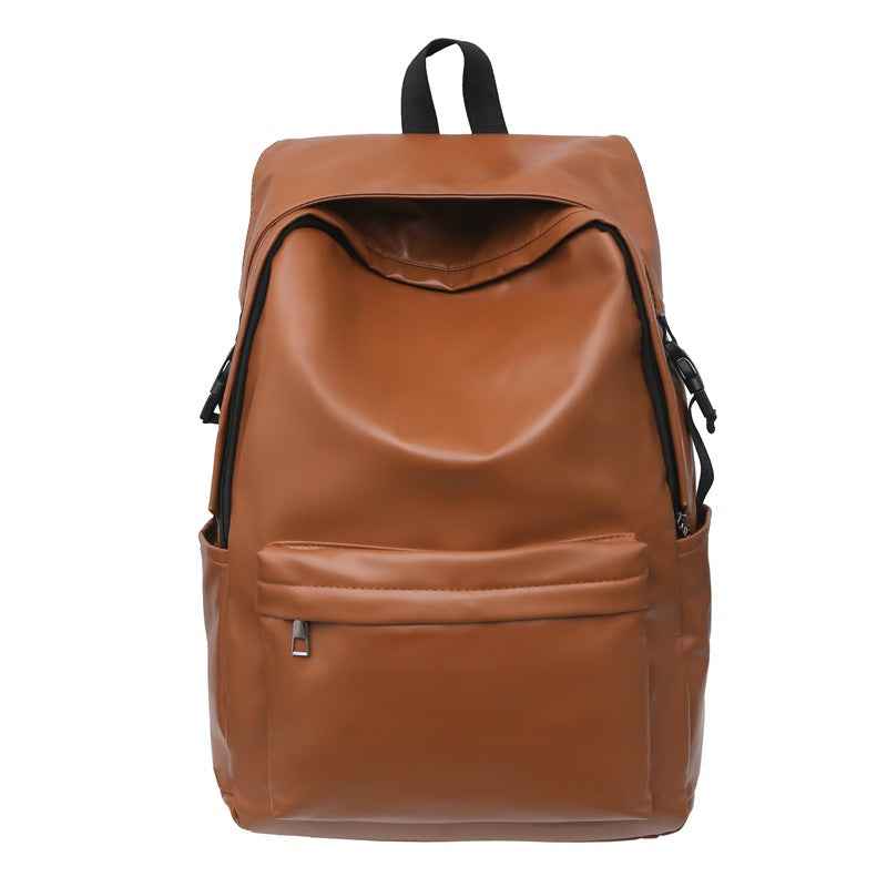 Travel Out Large Capacity PU Leather Men's Backpack