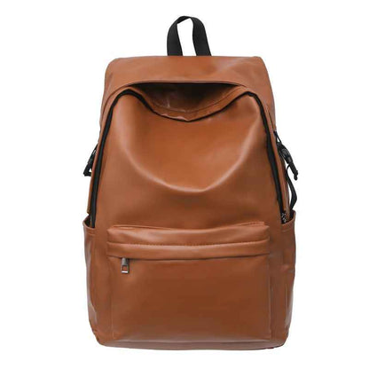 Travel Out Large Capacity PU Leather Men's Backpack