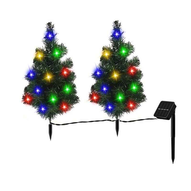 Solar Christmas Tree - 2/4/6 Pack LED Light Multicolor Pathway Decoration