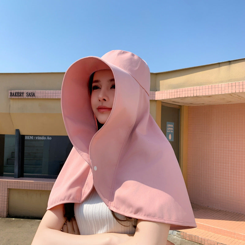 Integrated Neck & Shawl Sunscreen Hat - Multi-Functional Sun Protection