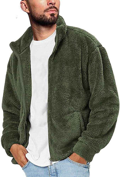 Casual Men's Solid Color Hooded Jacket