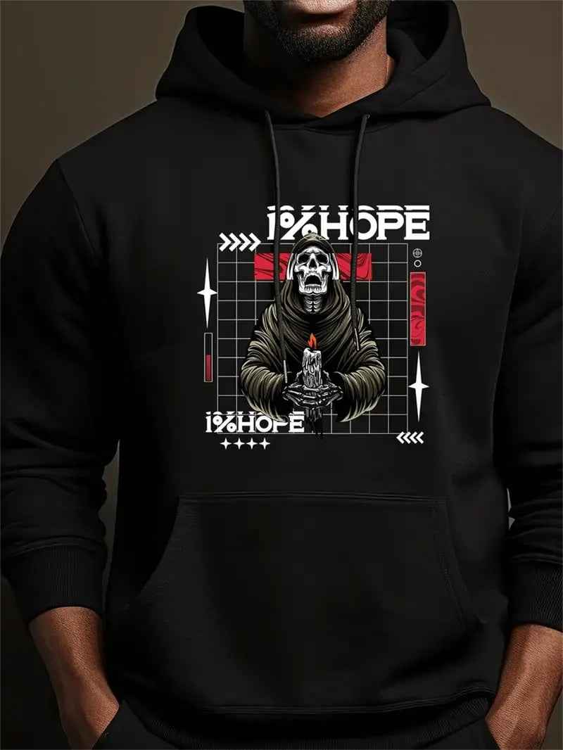 Men's Hoodie - Comfortable Pullover Hooded Sweatshirt