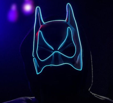 Halloween Glow-in-the-Dark Mask - LED Spider Design