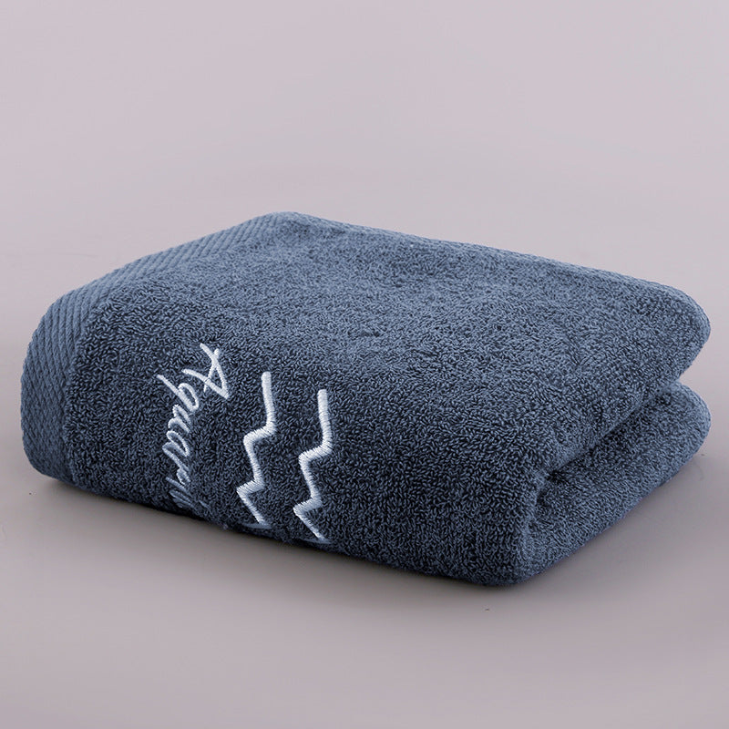 Constellation Bath Towel Plus-sized Thick Absorbent Embroidery Face Washing