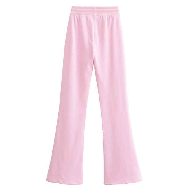 Multicolor Cotton Bell-bottom Pants Cute Girl