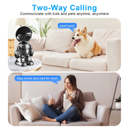 Smart Robot Camera 3MP IP Camera WIFI Robert Network CCTV HD Baby Monitor Remote Control Home Security Camera - DropOnline.co