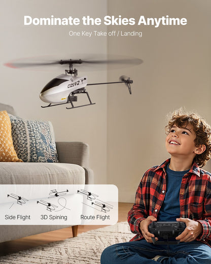 RC Helicopter 4 Channel Remote Control Aircraft Toy 39 Min Flight Kids Present