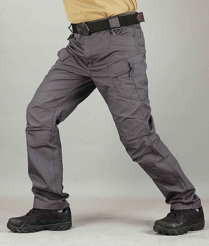 Men's Large Pocket Stitching Trousers - Loose Fit Tapered Pants